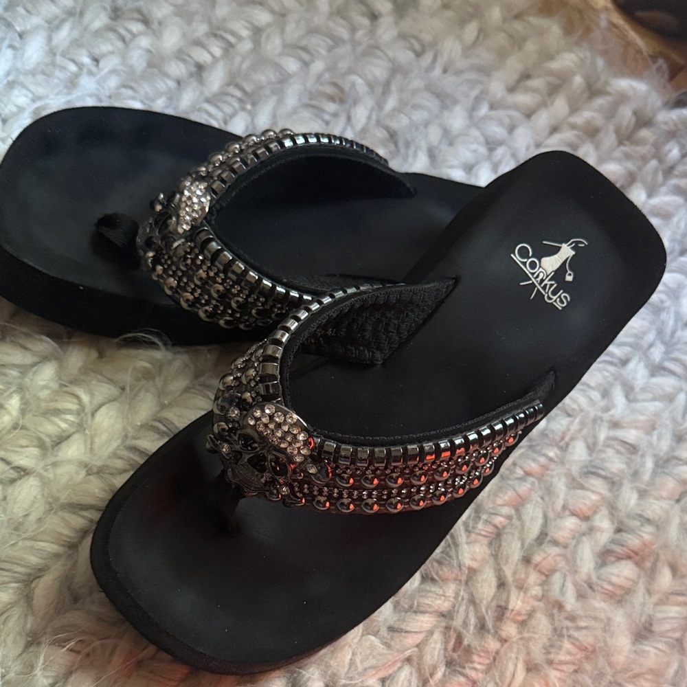 Corky’s skull embellished sandals
